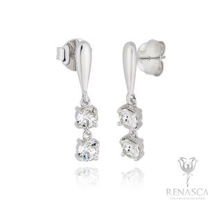 Earrings Swarovski Authentic Crystals White Rhodium Plated